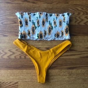 2/$30 sunflower bathing suit set